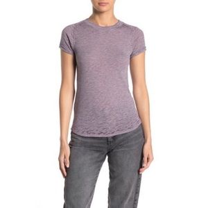 Free People Night Sky Marled Tee Purple Size Small NWT